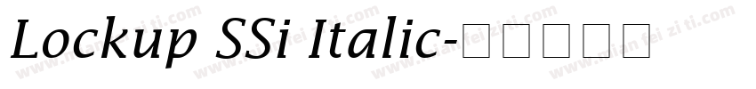 Lockup SSi Italic字体转换
